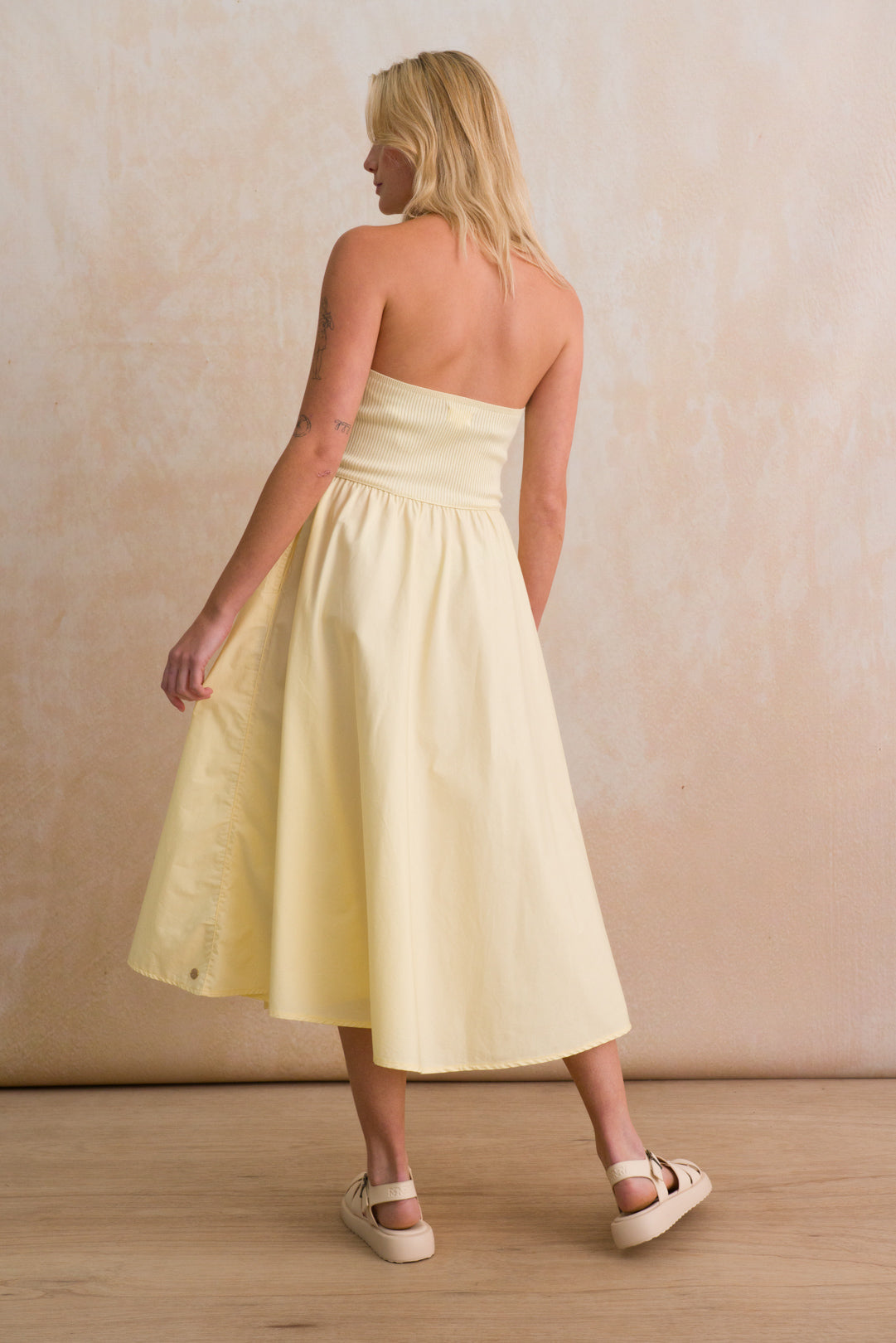 Knit Halterneck Midi Dress