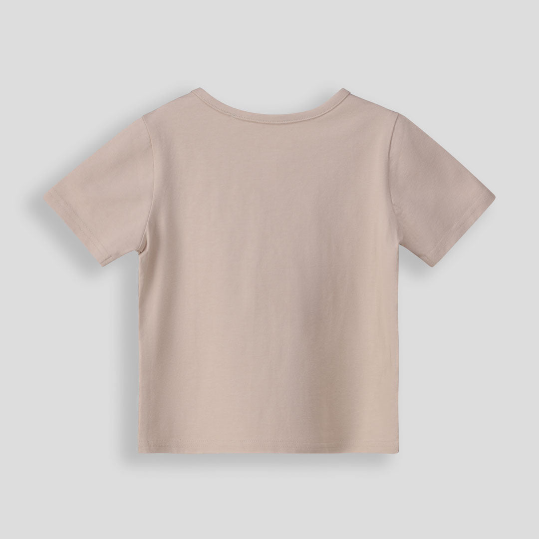 GIRLS BRANDED HI NECK FITTED TEE