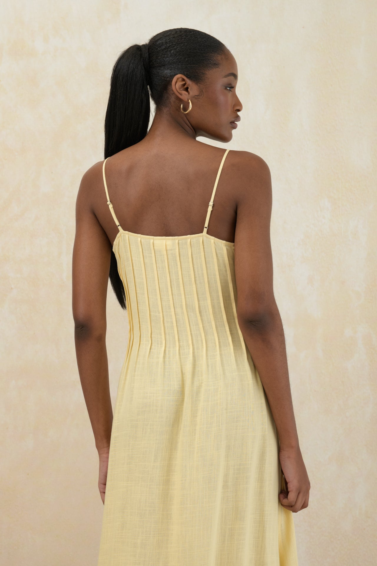 Pleated Midi Dress