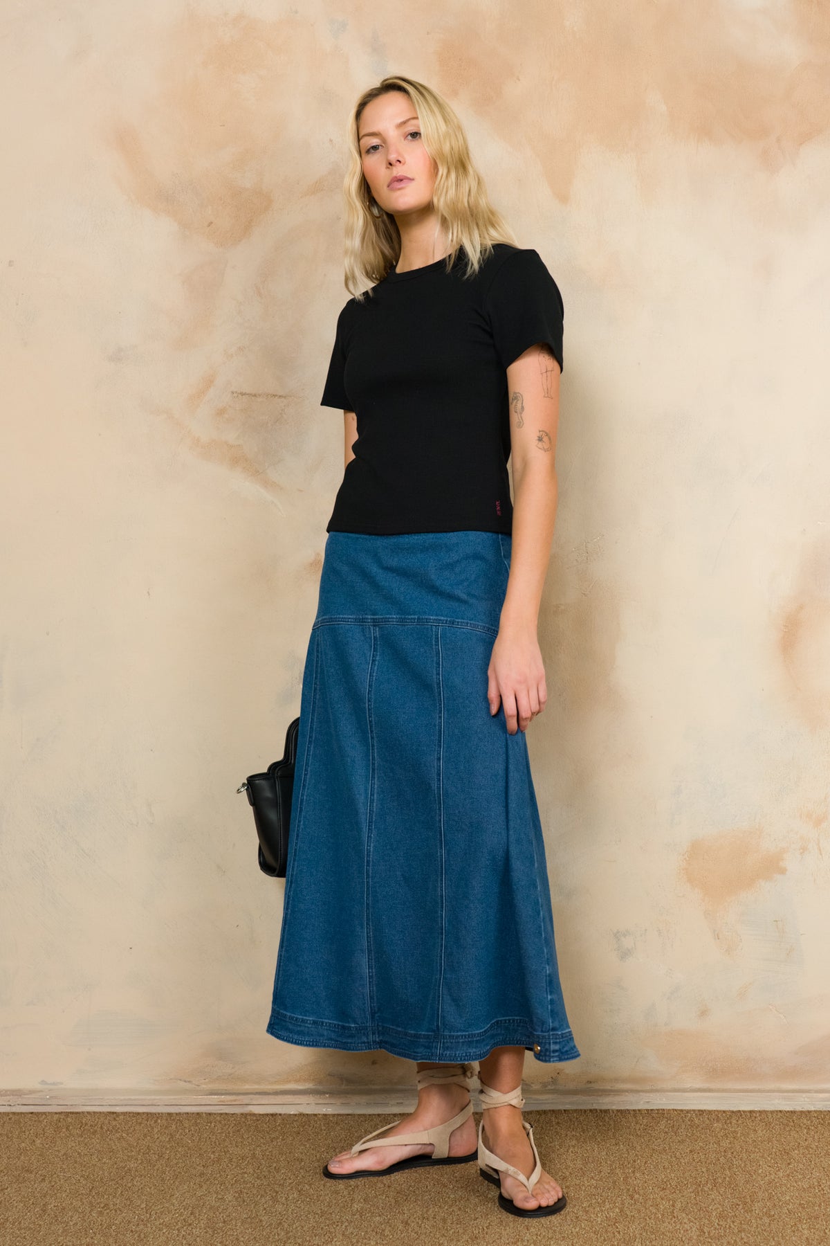 A-line Denim Skirt