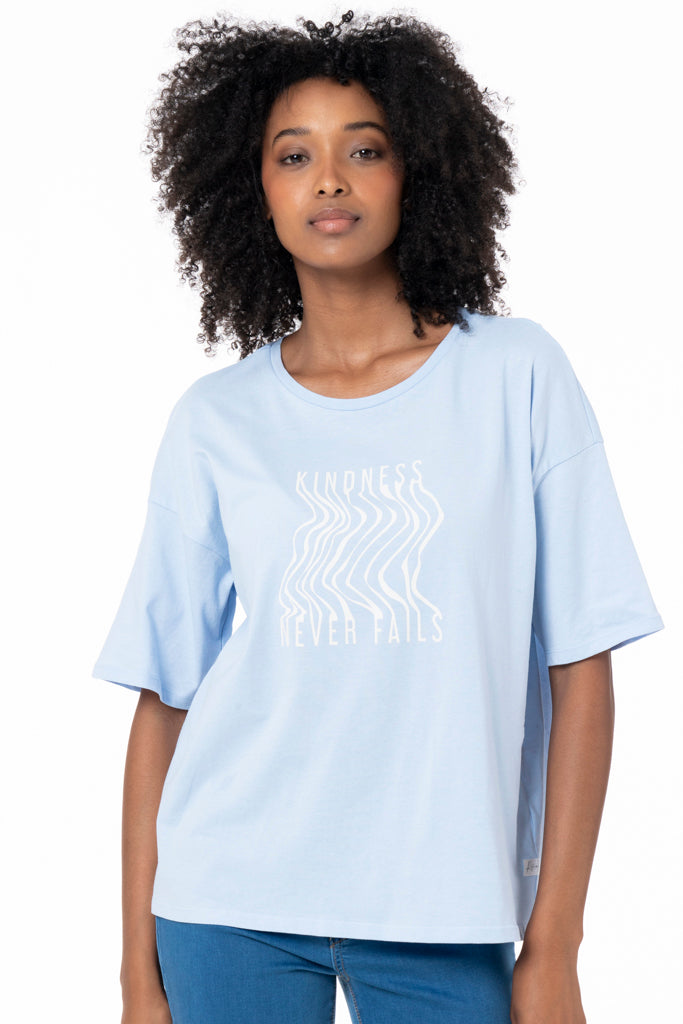 Boyfriend Statement T-Shirt _ 134662 _ Blue