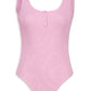 Ribbed Bodysuit _ 134966 _ Pink